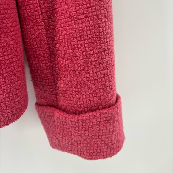 Boden pink wool blend jacket with scalloped hem size 8 - Picture 7 of 15